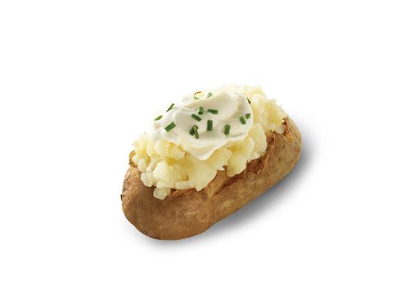 Pomme De Terre Au Four, Crème Sure Et Ciboulette / Sour Cream and Chives Baked Potato (Cals: 350)