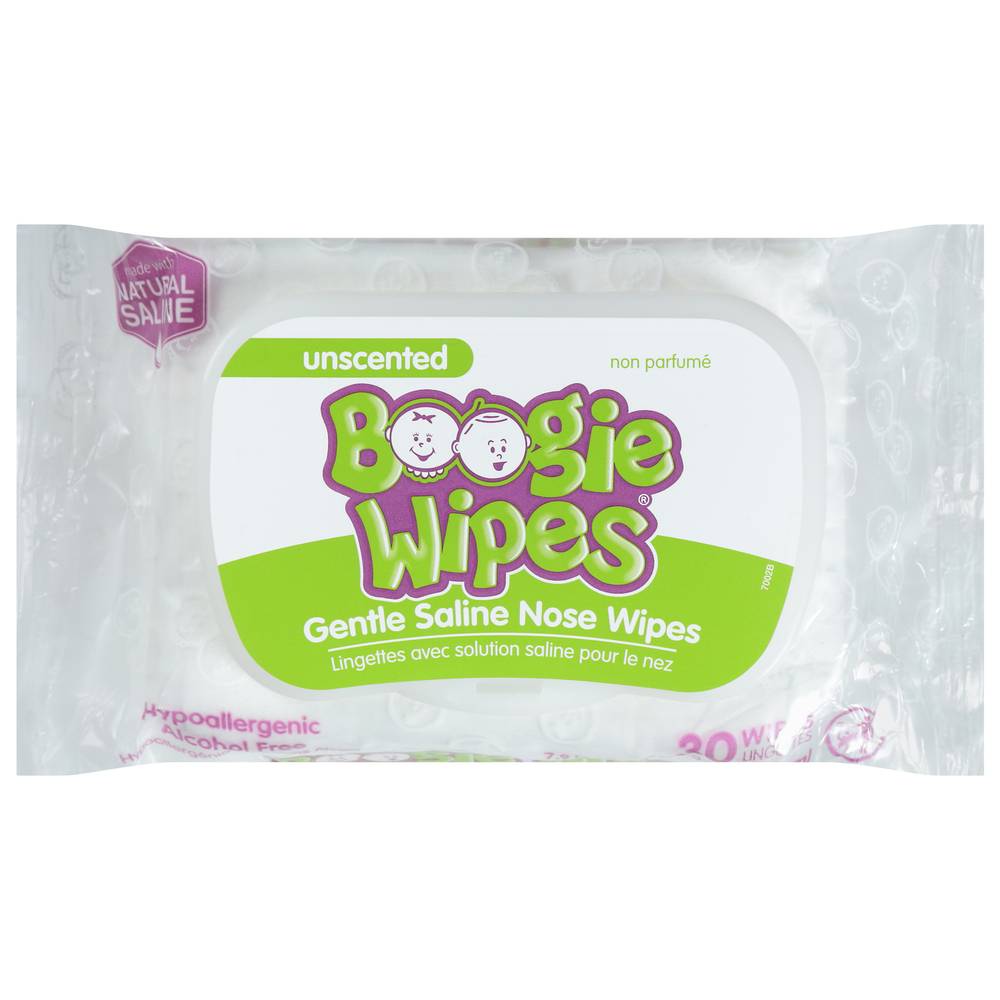 Boogie Simply Unscented Saline Wipes