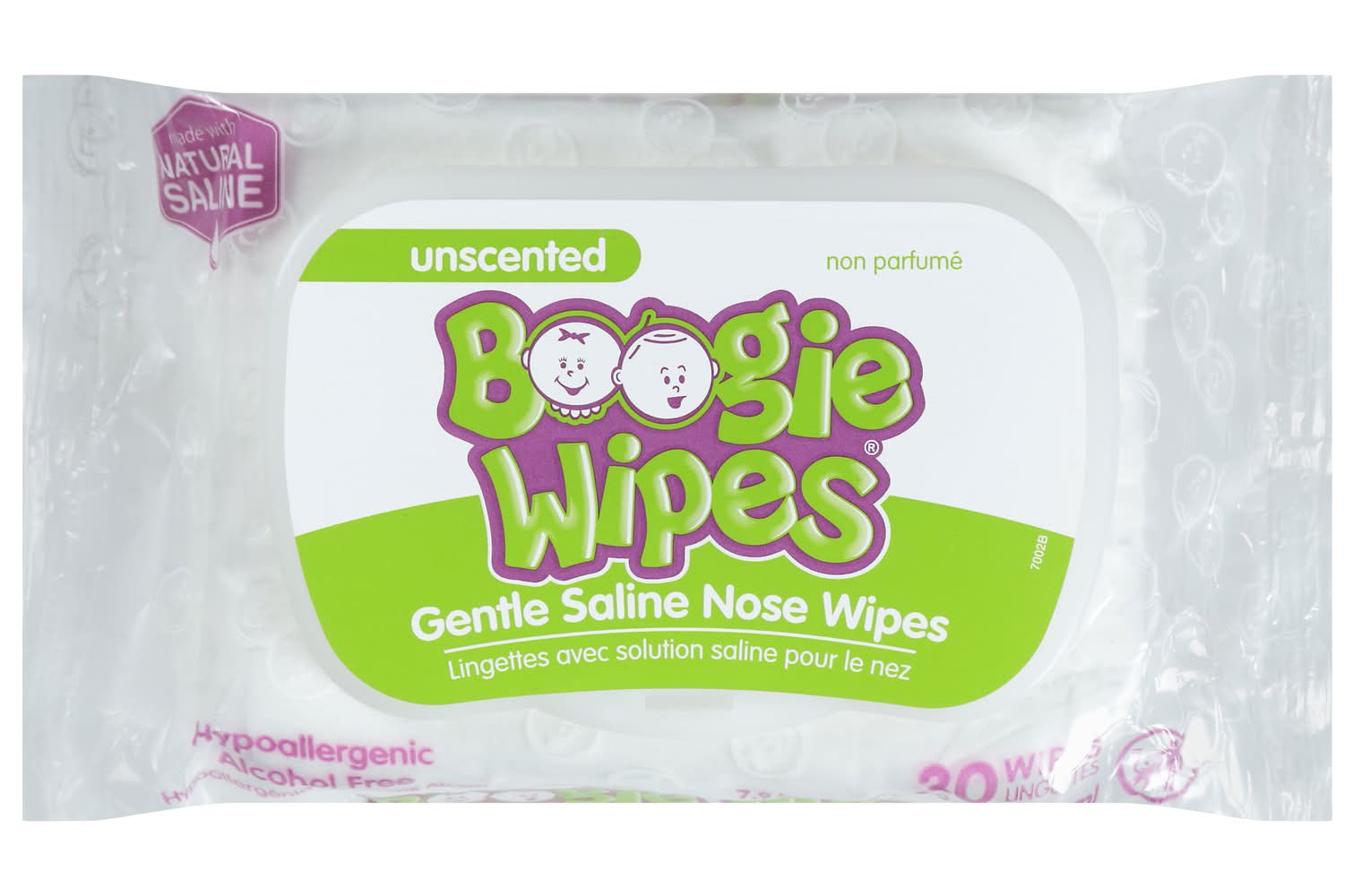 Boogie Simply Unscented Saline Wipes (6.4 oz)