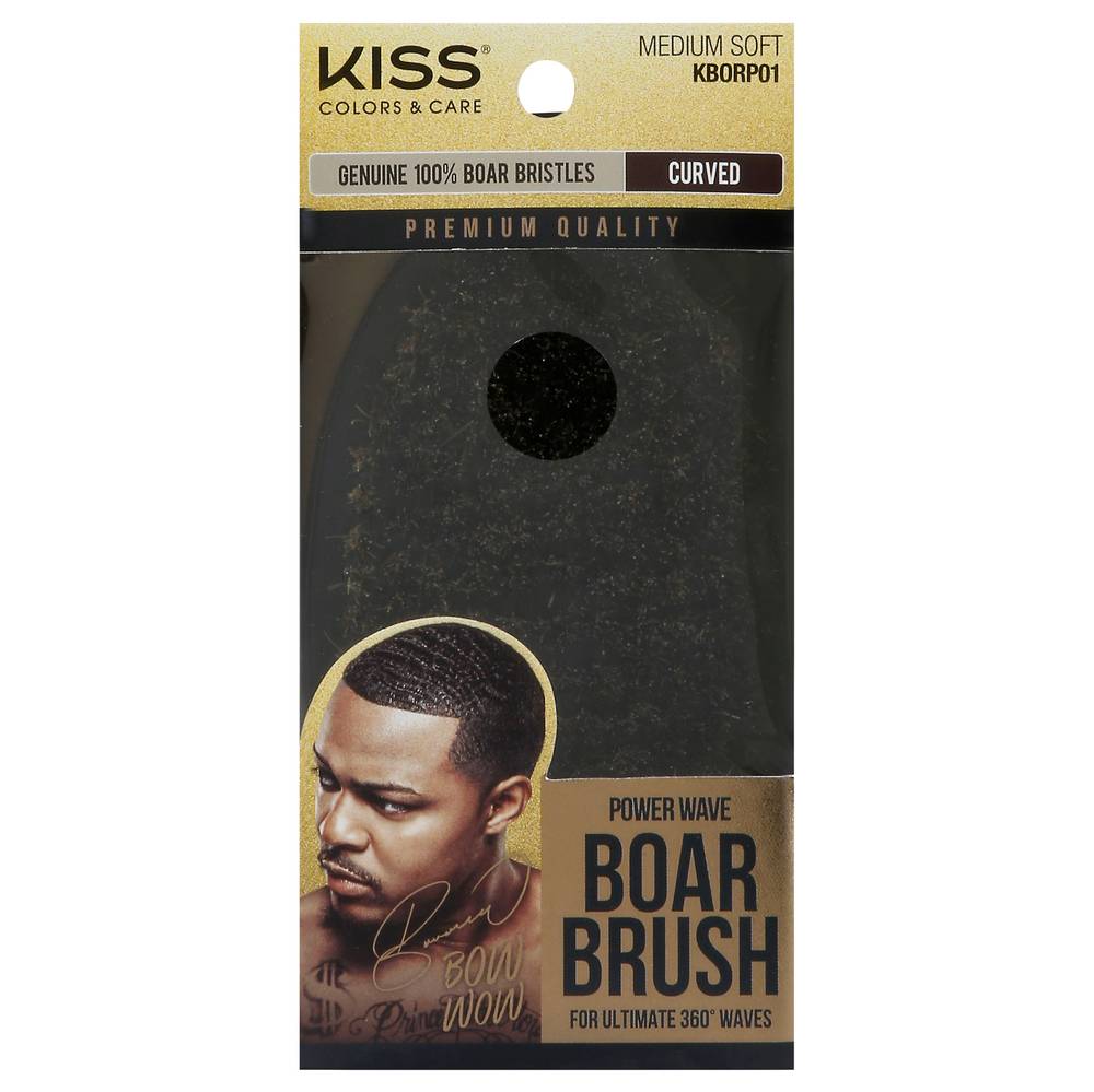 KISS 360 Power Wave Premium Palm Boar Brush