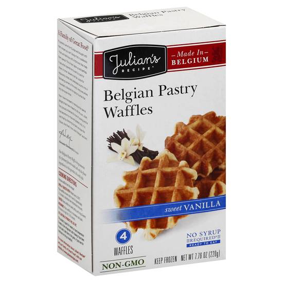 Julian's Recipe Vanilla Belgian Pastry Waffles (4 ct)