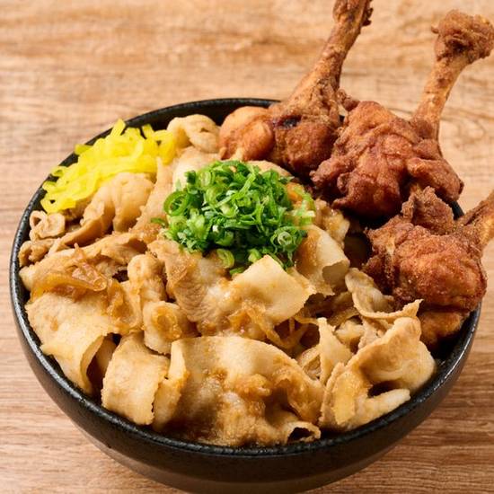 醤油ガッツ・チューリップから揚げ丼（メガ盛）