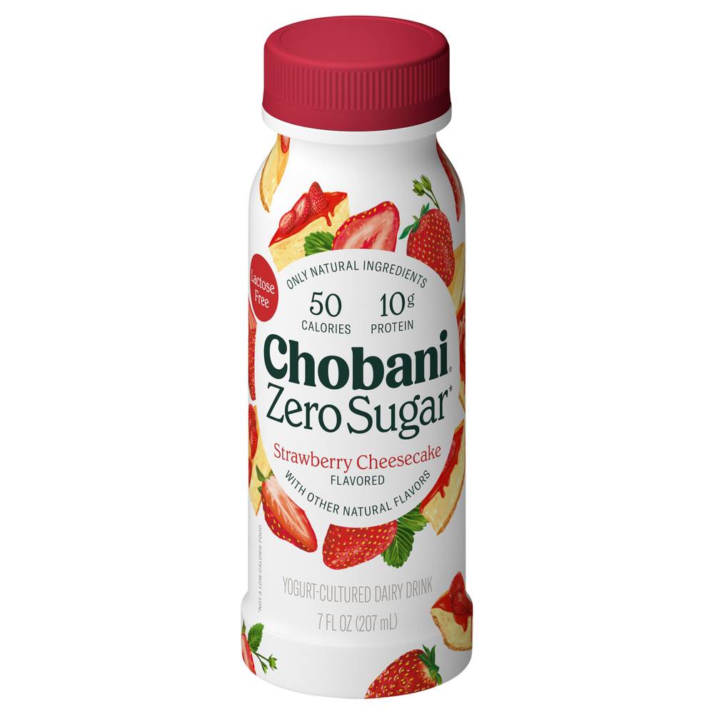 Chobani Zero Sugar Greek Yogurt Drink (strawberry-cheesecake)