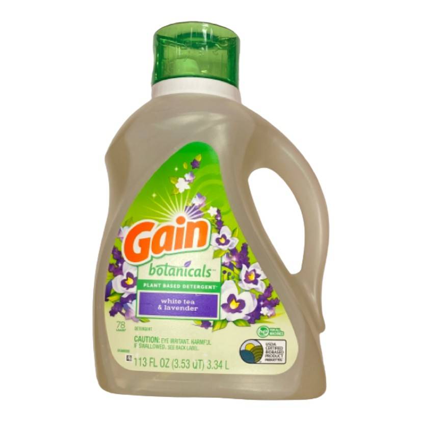 Gain Botanicals Compatible Liquid Laundry Detergent, White Tea & Lavender (113 fl oz)