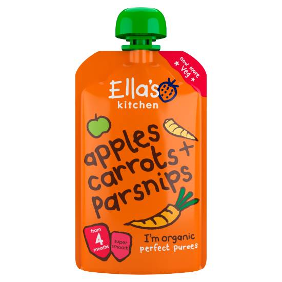 Ella's Kitchen Organic Apples, Carrots + Parsnips Baby Food Pouch 4+ Months (120g)