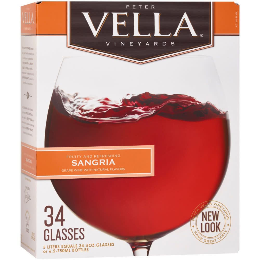 Peter Vella Fruity & Refreshing Sangria Grape Wine (5 L)