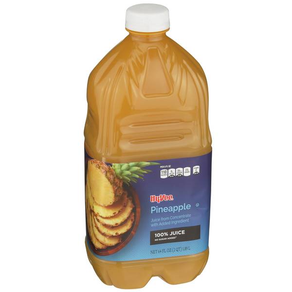 Hy-Vee No Sugar Added 100% Juice (64 fl oz) (pineapple)