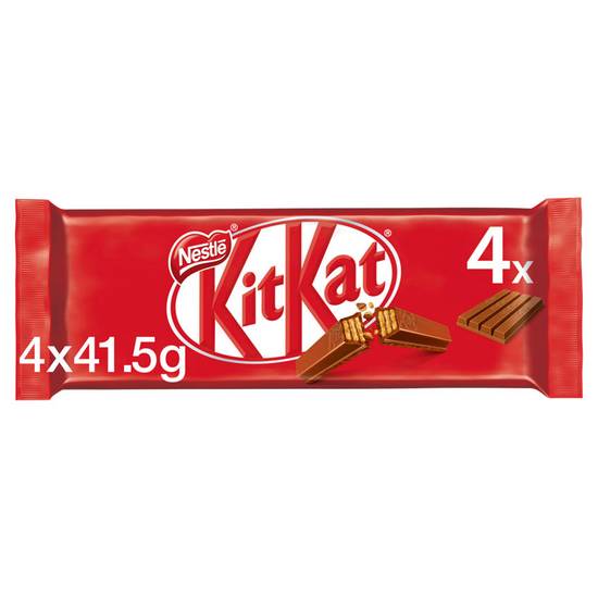 KitKat 4 Finger Milk Chocolate Bar 4 Pack