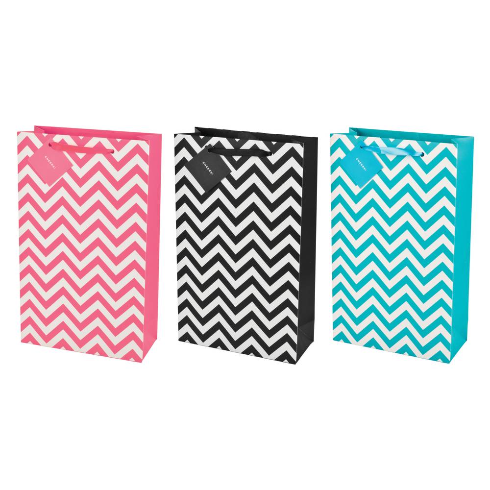 Cakewalk Chevron Wine Gift Bag