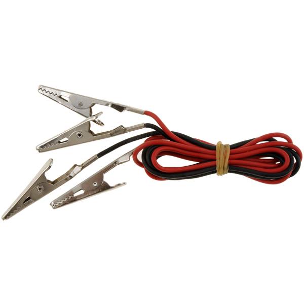 Alligator Clip Leads, Un-Insulated, 1 pair