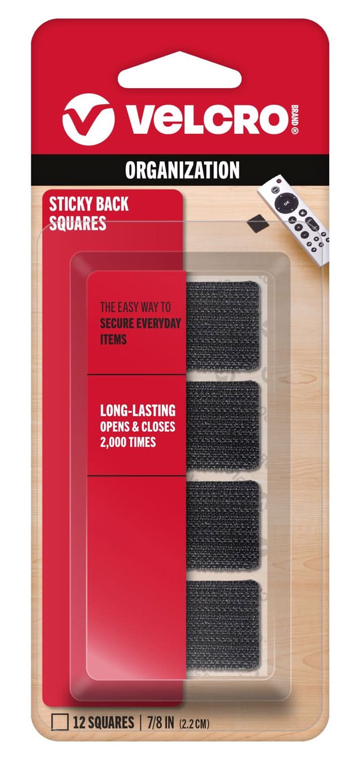 Velcro Brand Sticky Back Small Nylon Hook And Loop Fastener 7/8 In. L 12 Pk
