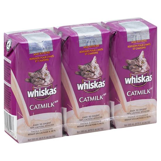 Whiskas Lactose Reduced Cat Milk (3ct)