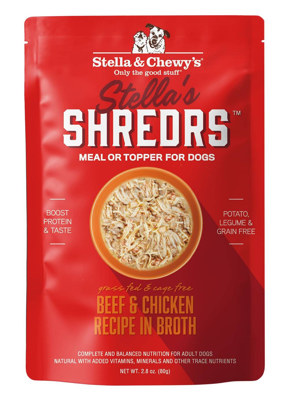 Stella & Chewy's Stella’s Shred Grass-Fed Beef & Cage-Free Chicken Recipe in Broth (2.8 oz)