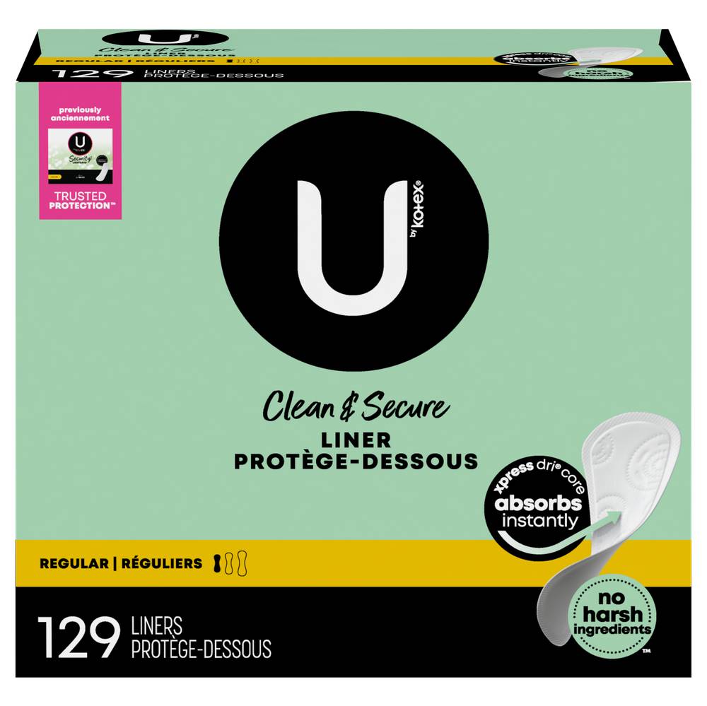 U By Kotex Security Lightdays Liners, Regular Absorbency (129 liners)