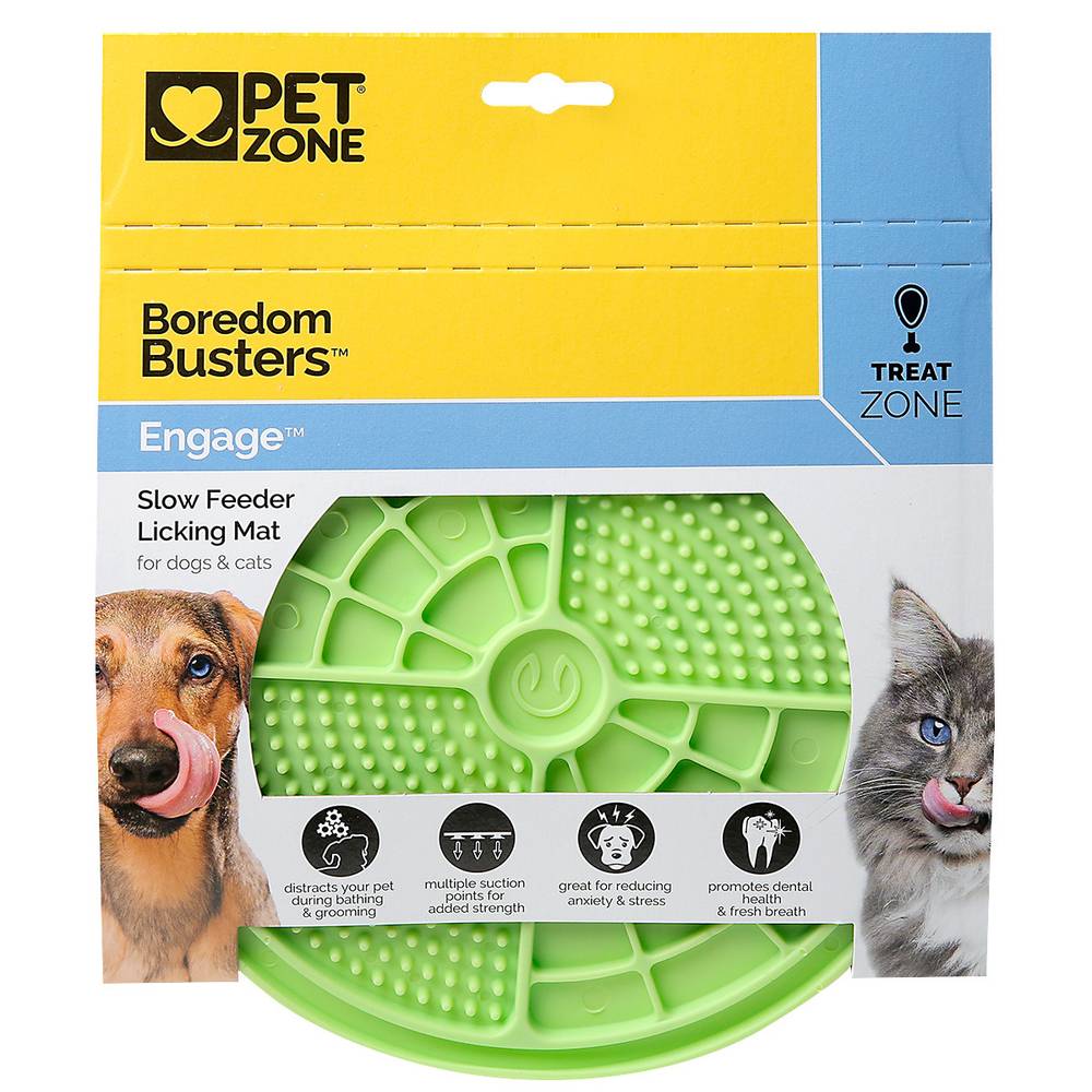 Pet zone boredom busters engage tapete para lamer verde (1 pieza)