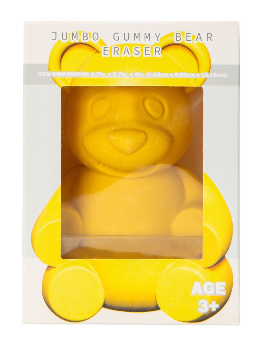 Jumbo Gummy Bear Eraser 2.7in x 4in Yellow