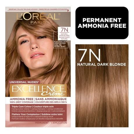 L'Oréal Excellence Permanent Hair Colour, 7 Natural Dark Blonde