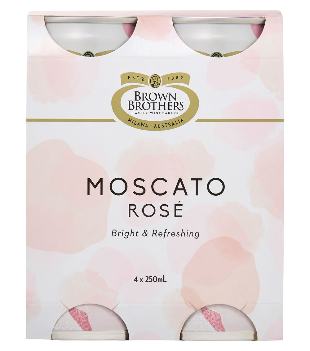 Brown Brothers One Rose Moscato Wine (4 x 250mL)