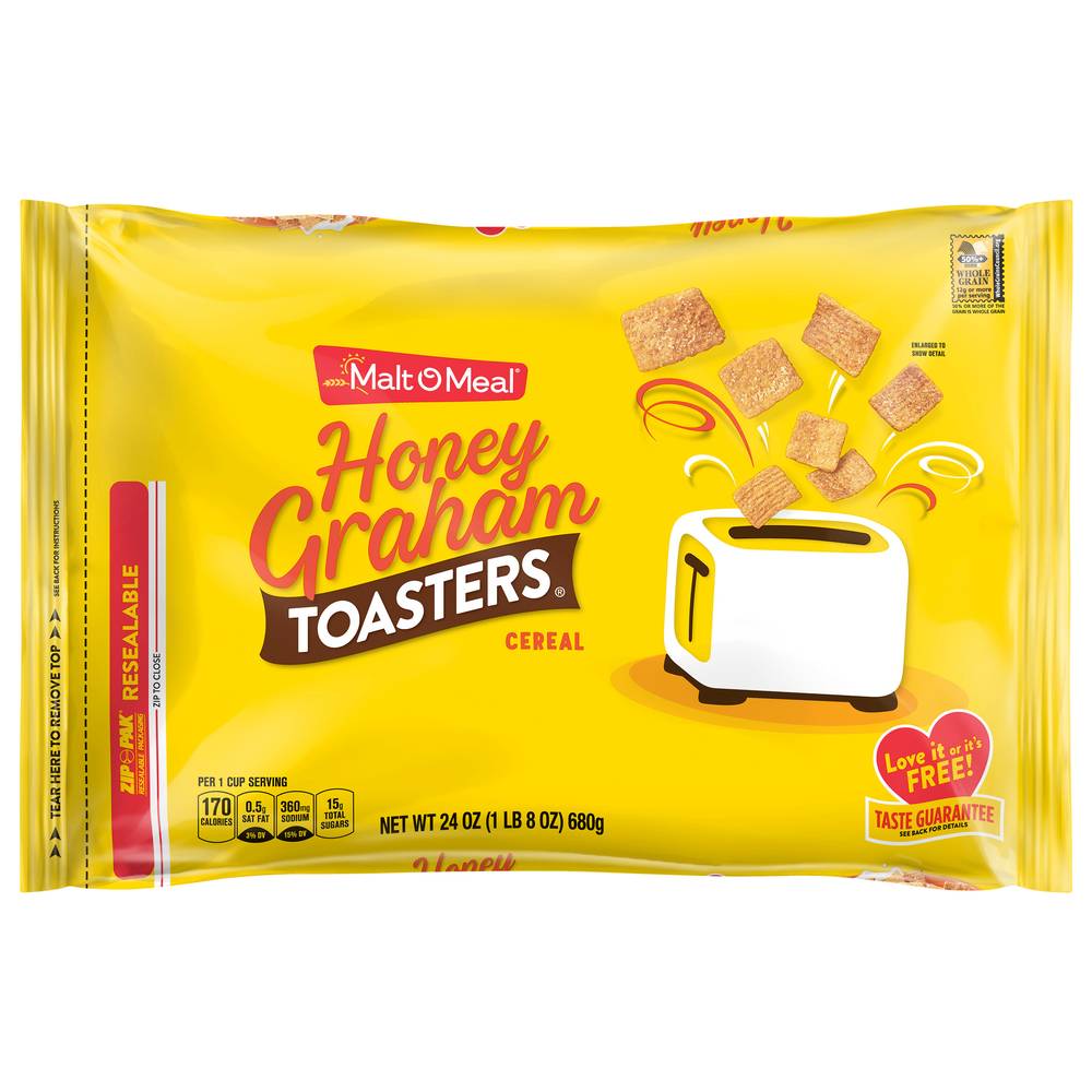 Malt-O-Meal Family Size Toasters Honey Graham Cereal