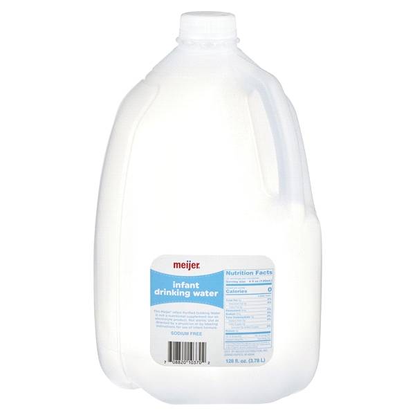 Meijer Infant Drinking Water Without Fluoride, 128 oz