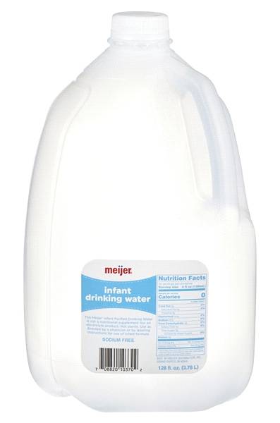 Meijer Infant Drinking Water Without Fluoride, 128 oz