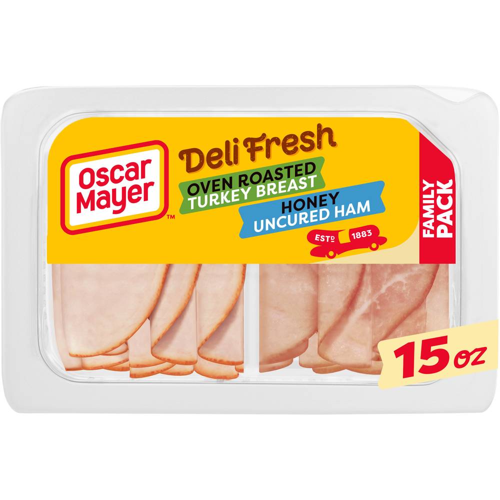 Oscar Mayer Oven Roasted Turkey Breast & Honey Uncured Ham (15 oz)