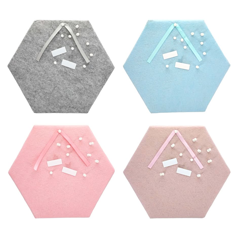Jot Hexagon Felt Bulletin Board (4 ct)