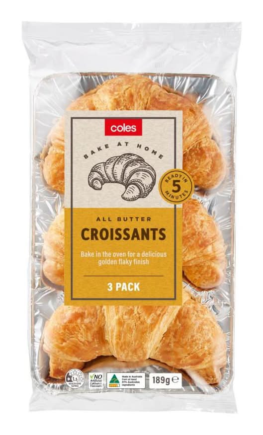 Coles Bakery Croissants (189g, 3 pack)