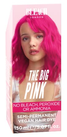 Bleach London The Big Pink, Super Cool Semi Permanent Hair Color (150ml)