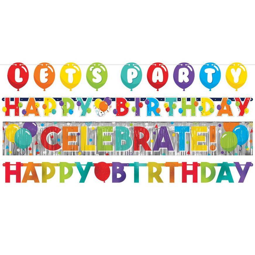 Party City Birthday Balloons Banners (multi)