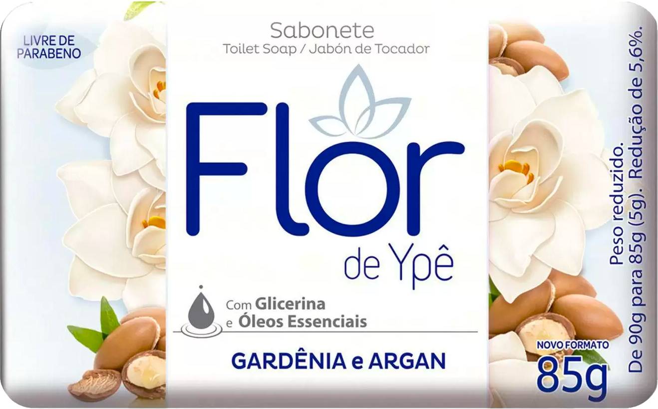 Flor de ypê sabonete glicerinado óleos essenciais gardênia e argan (85g)