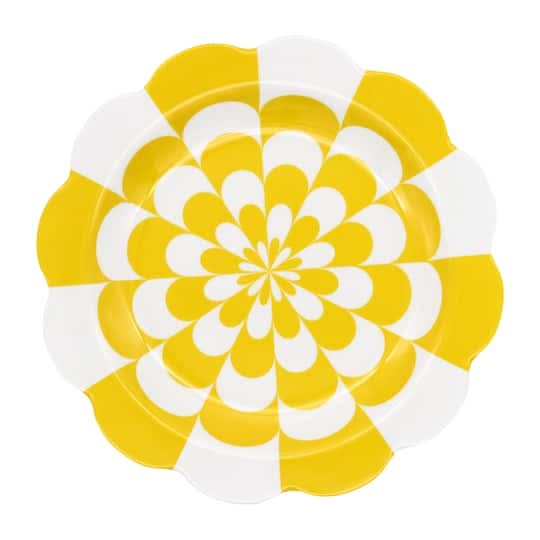 Jonathan Adler X Michaels 7.5" Yellow Wave Melamine Plates, 4Ct.