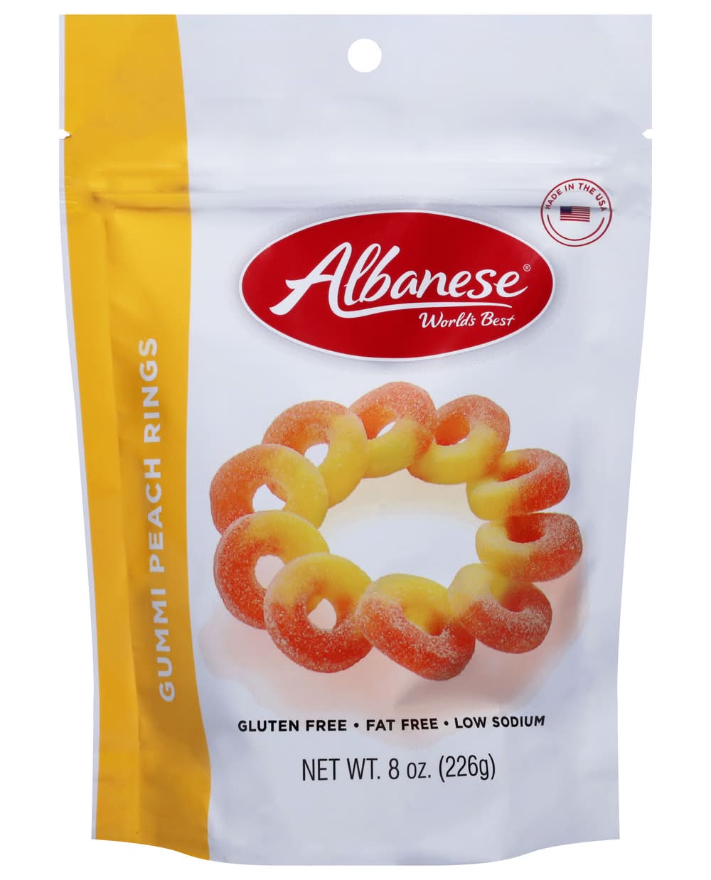 Albanese Gummi Rings, Peach (8 oz)