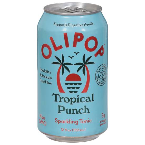 Olipop Tropical Punch Sparkling Tonic (12 fl oz)