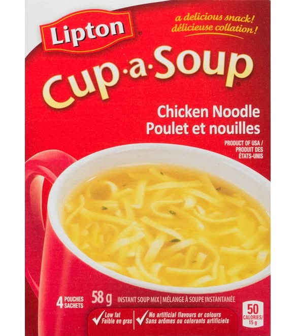 Lipton Cup a Soup Chicken Noodle Instant Soup Mix (58 g, 4 ct)