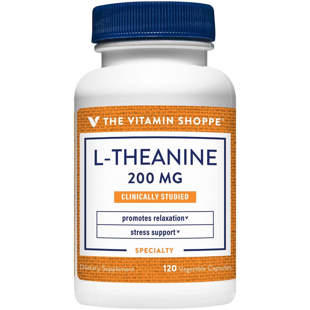 The Vitamin Shoppe L-Theanine Vegetable Capsules 200 mg (120 ct)