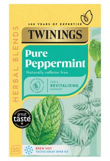 Twinings Pure Peppermint 20 Single Tea Bags 40g