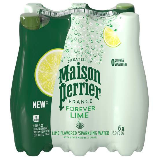 Maison Perrier Forever Lime Flavored Sparkling Water (6 pack, 16.9 fl oz) (lime )