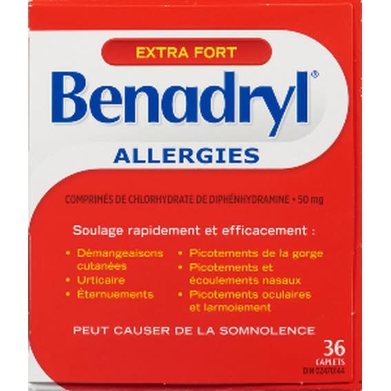 Benadryl Extra Strength Allergy Caplets (36 ct)