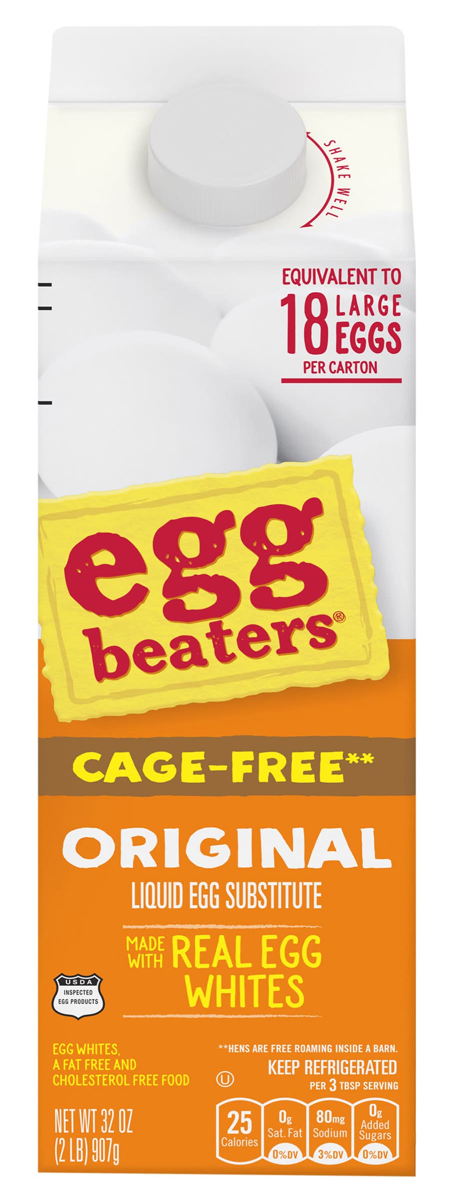 Egg Beaters Original Liquid Real White Eggs (32 lbs, 18 ct)