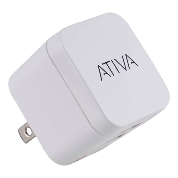 Ativa Dual-Port Usb Wall Charger (white)