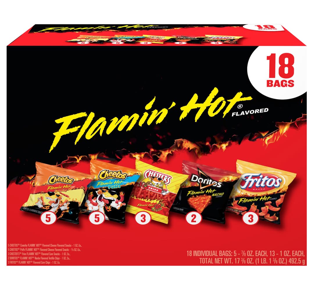 Frito-Lay Snacks Mix Variety pack, Flamin' Hot (17.38 oz, 18 ct)