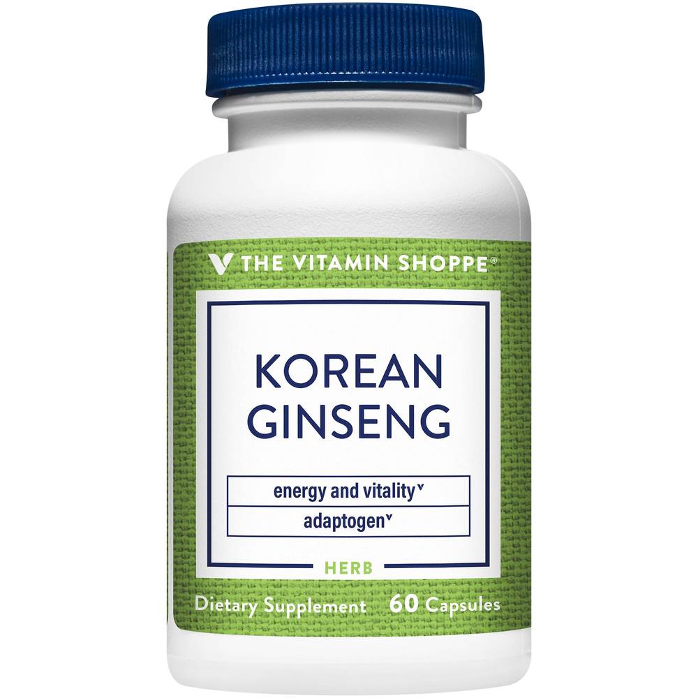 Korean Ginseng Whole Root - Supports Energy & Vitality - 648 Mg (60 Capsules)
