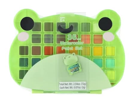 Novelty Watercolor Paint Set 36-Count Frog