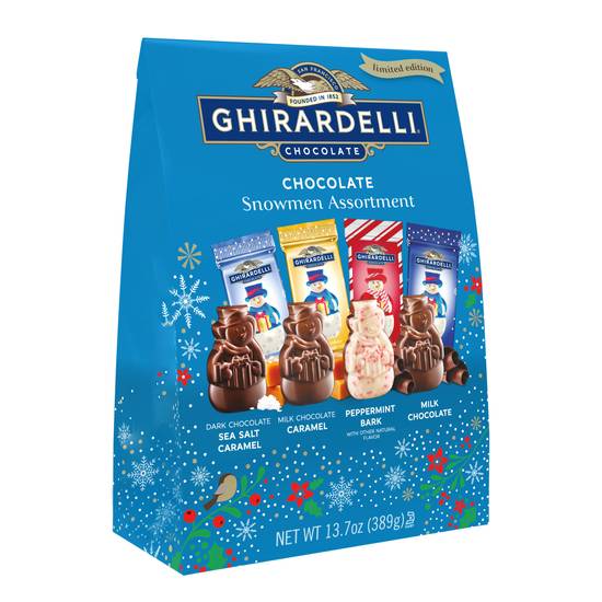 Order Ghirardelli Chocolate Snowmen Assortment - 13.7 oz food online from Rite Aid store, Costa Mesa on bringmethat.com