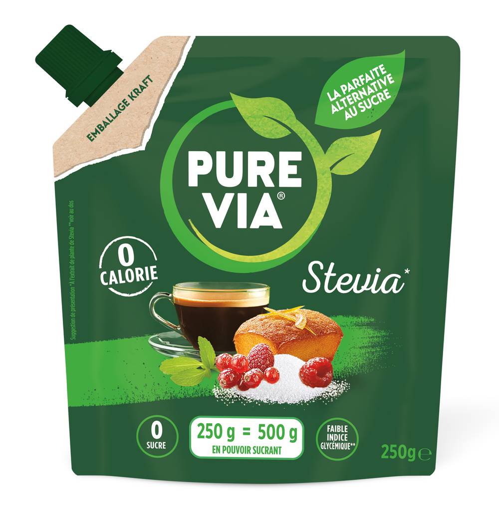 Pure Via - Edulcorant poudre cristallisee stévia (250g)