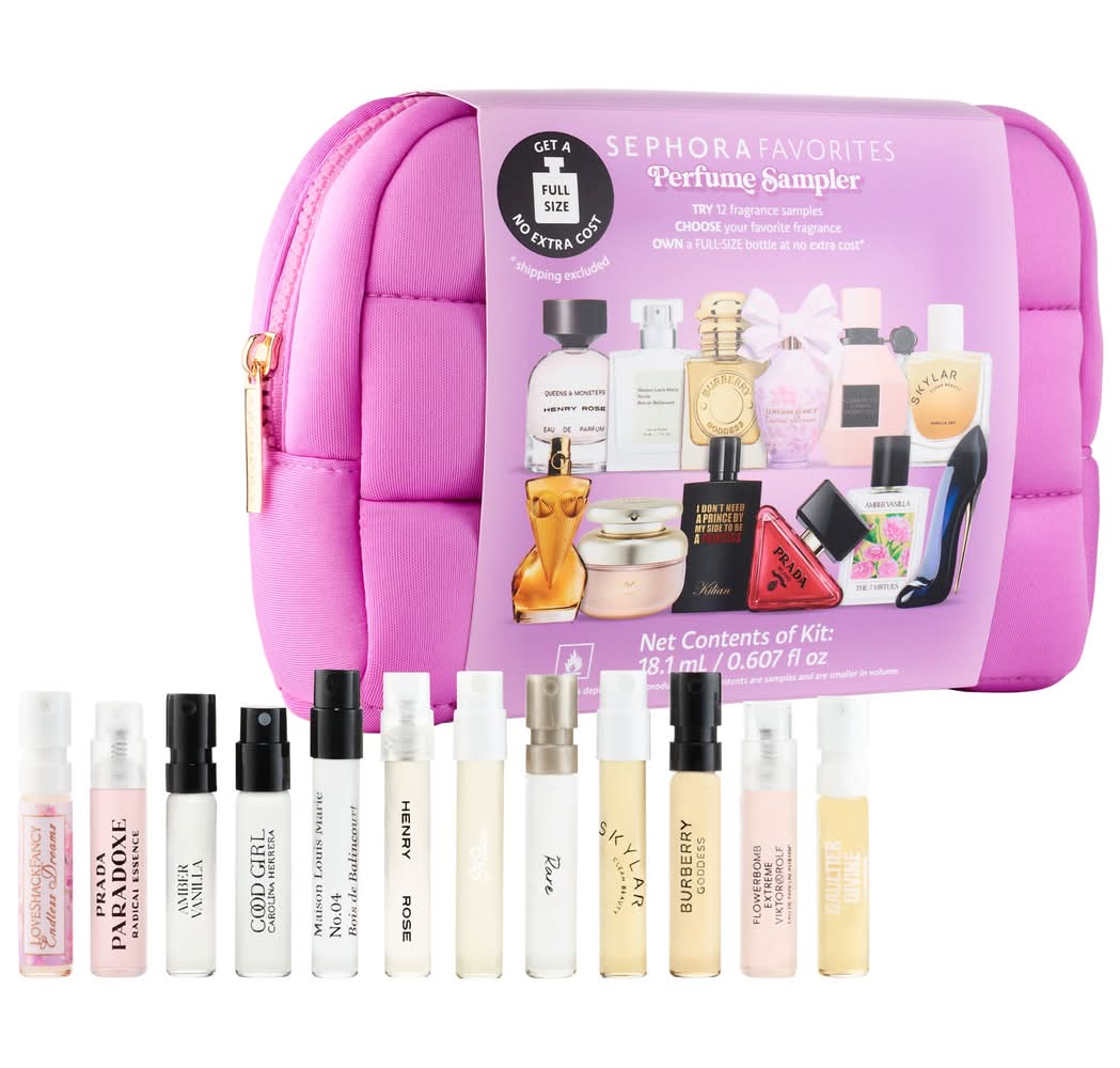 Sephora Favorites Perfume Sampler Set with Floral & Vanilla Perfumes