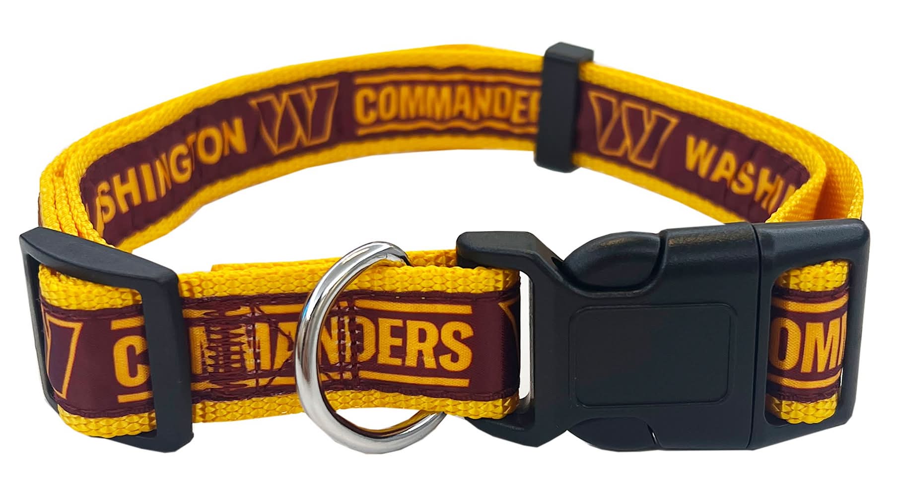 Pets First Washington Commanders Satin Ribbon Dog Collar (Size: Medium)