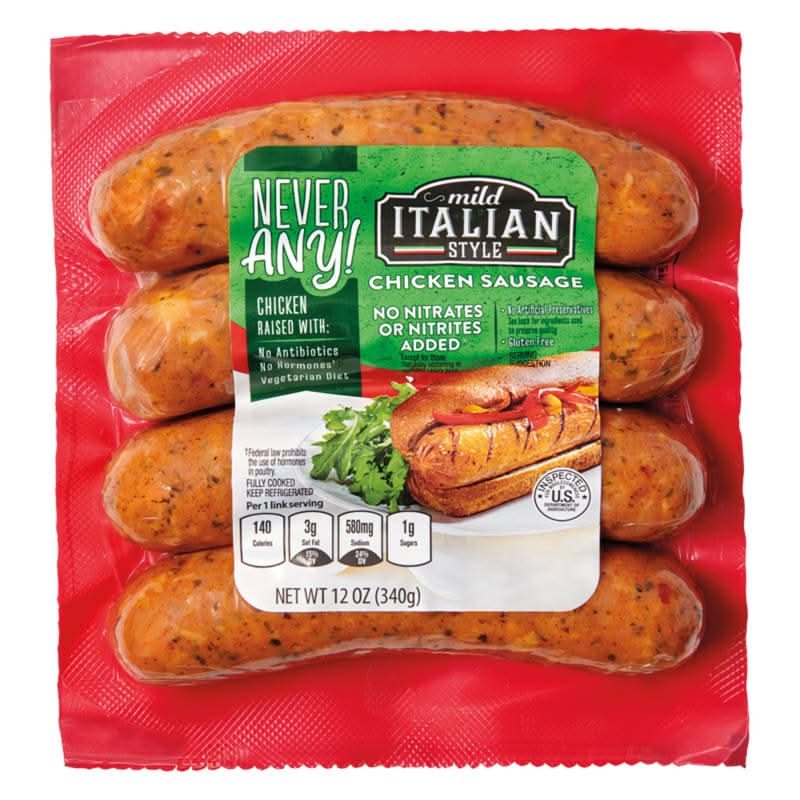 Never Any! Chicken Sausage, Mild Italian Style (12 oz, 4 ct)