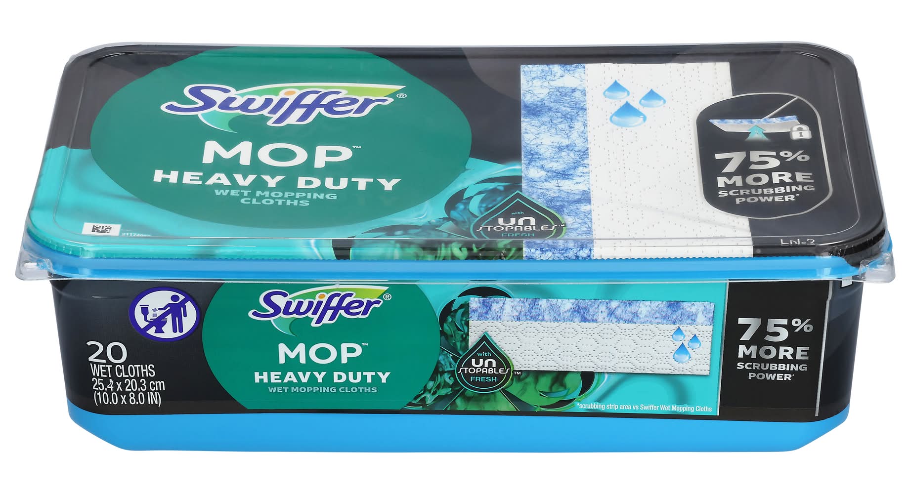 Swiffer Unstopables Heavy Duty Wet Cloths Refill, 25.4x20.3 cm (20 ct)